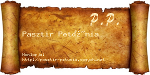 Pasztir Petúnia névjegykártya